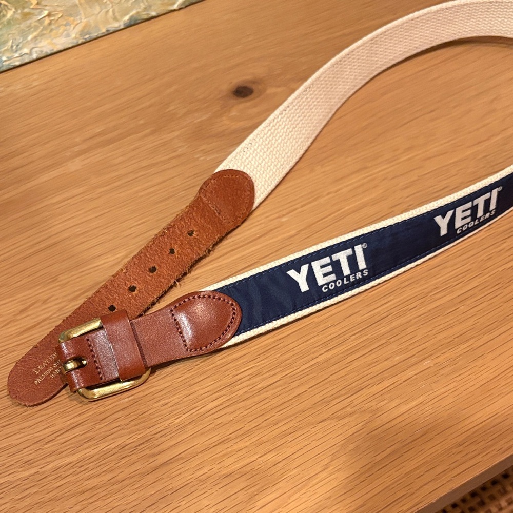 YETI Coolers OG Rope Belt Leather- Vintage RARE NWT Size 32 Made in USA